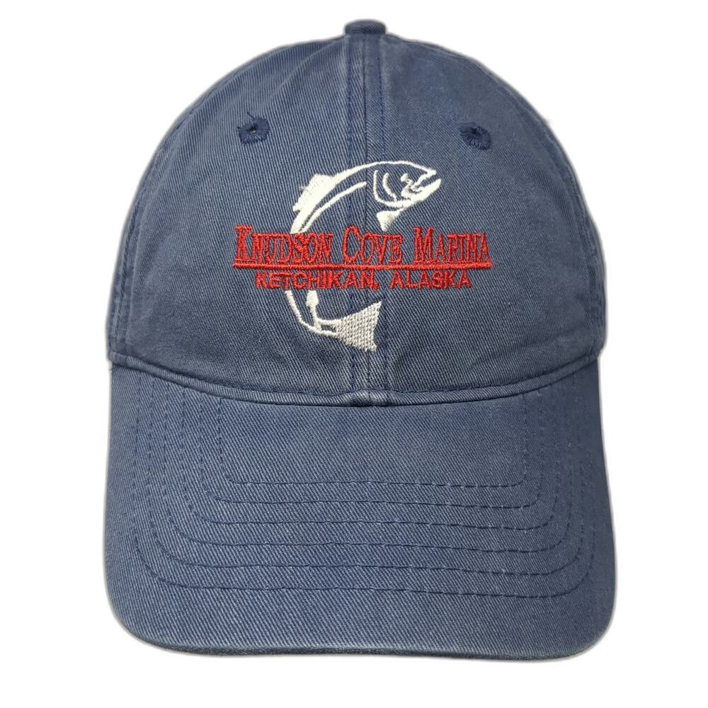 Drift Creek Outdoors Blue Baseball Cap One Size Knudson Cove Marina Alaska Hat